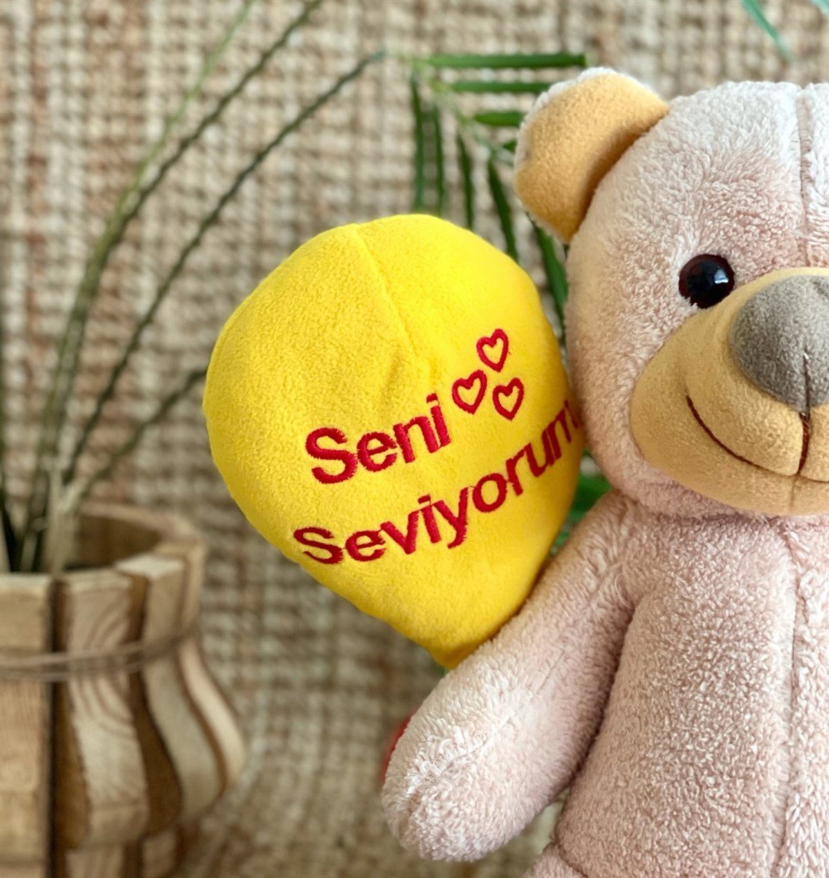 Seni Seviyorum Tasarımlı Peluş AyıcıkGiftmodaGmpl00005