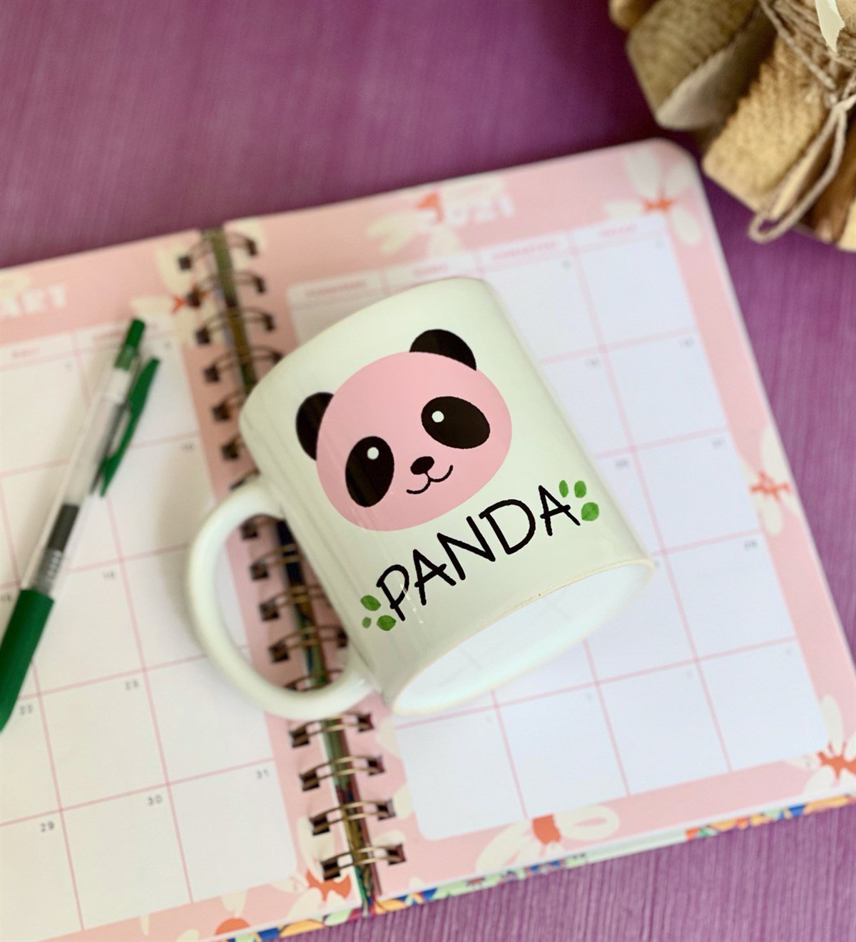 Pembe Panda Tasarımlı KupaGiftmodaGmkp100034