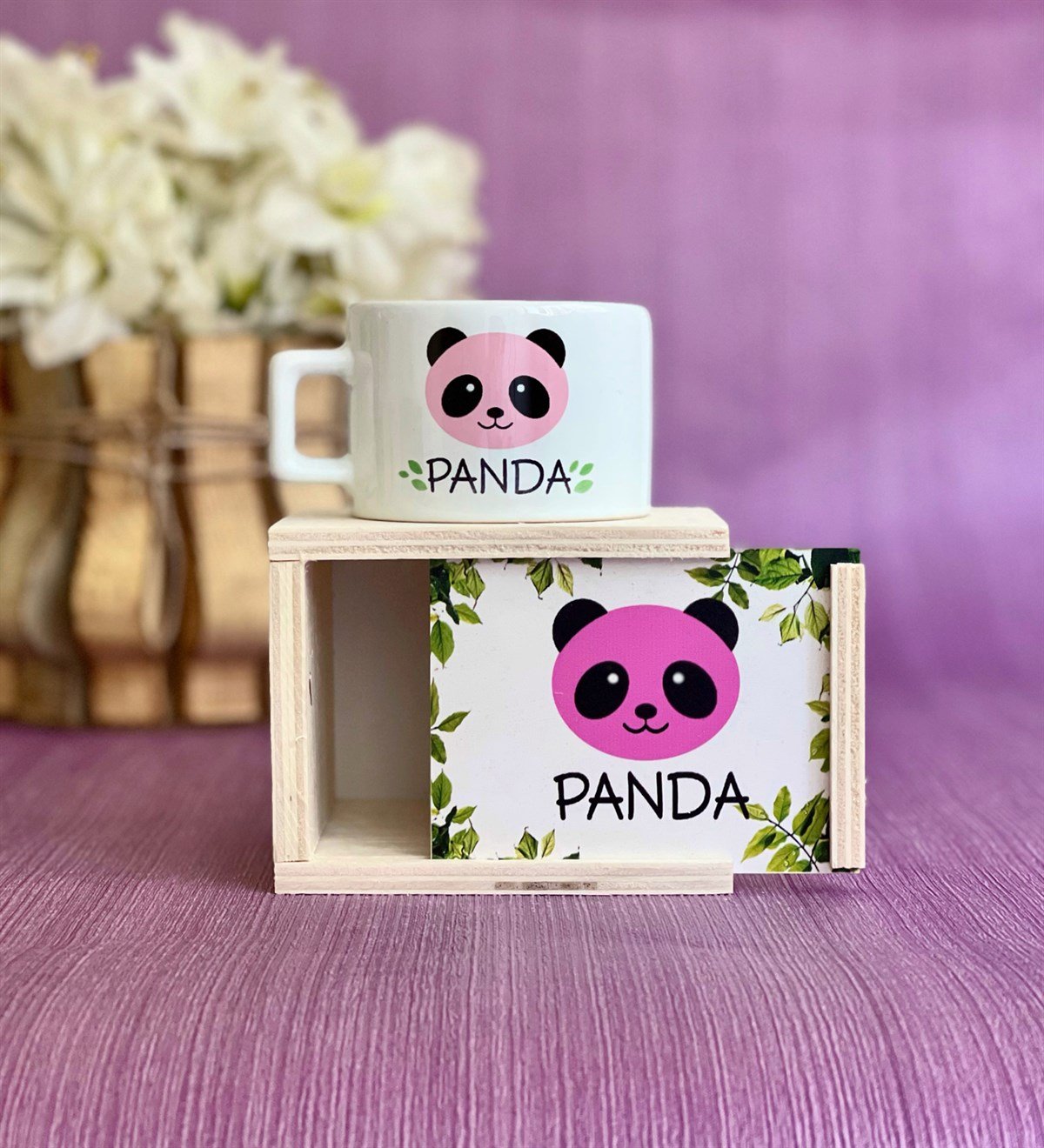 Pembe Panda Tasarımlı Kutulu KupaGiftmodaGmkp100025