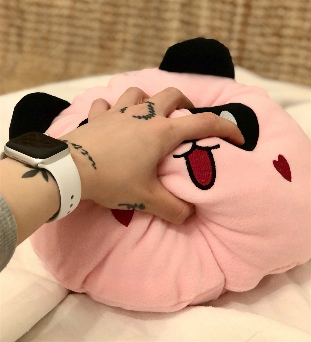 Pembe Peluş Panda Tasarımlı Yastık GiftmodaGmy100004