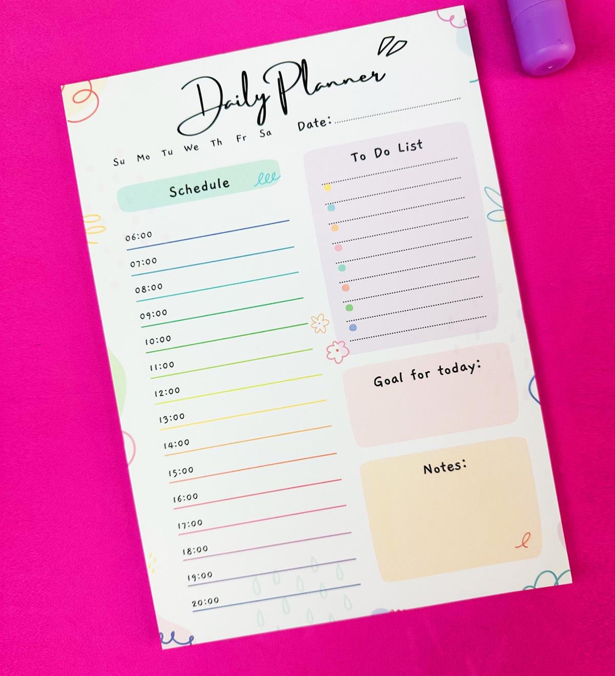 Daily Planner Klavye Önü Haftalık PlanlayıcıgiftmodaBAM-1031-1	