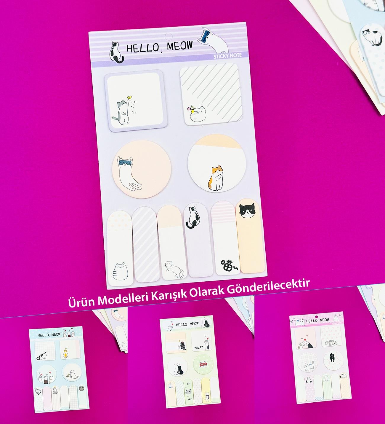 Kedi Tasarımlı Postit giftmodaBm-1323