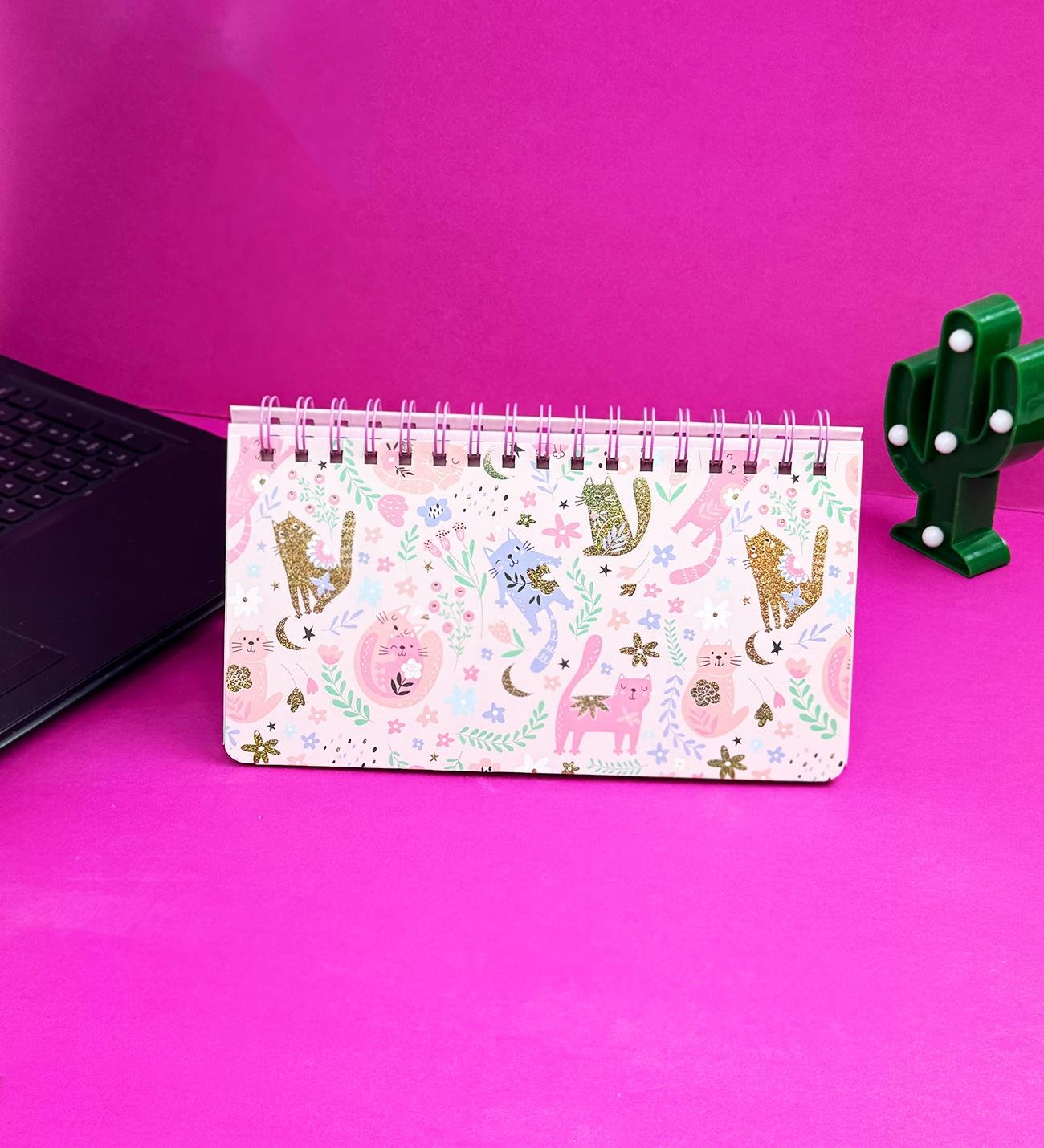 Kedi Desenli Masa Üstü Tarihsiz PlanlayıcıgiftmodaBM-1541