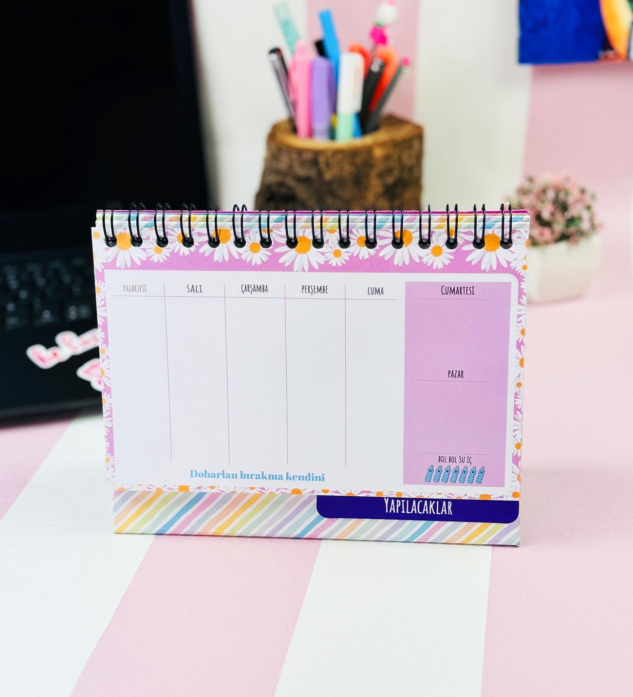 Küçük Bi Yıkıldım V2 Tasarımlı Yeni Nesil Masa Üsü Planner 2 Sayfa StickergiftmodaBam-1227-7