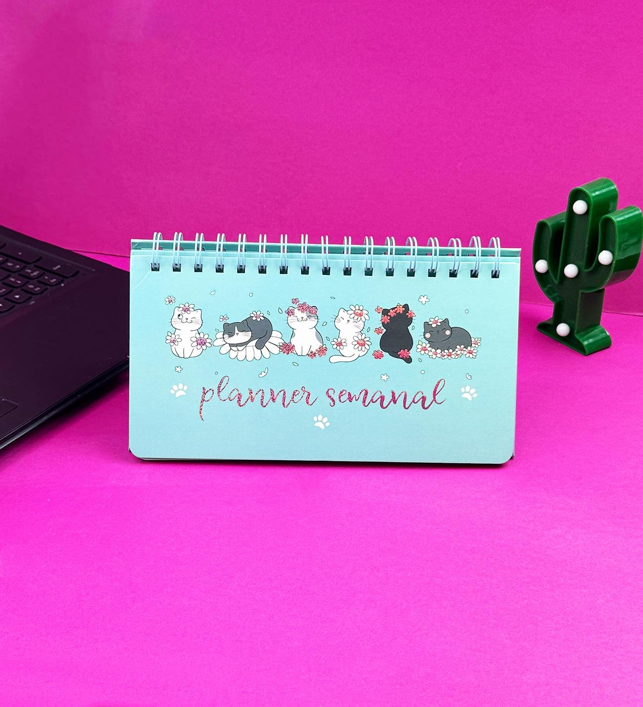 Kedi Desenli Masa Üstü Tarihsiz PlanlayıcıgiftmodaBM-1541