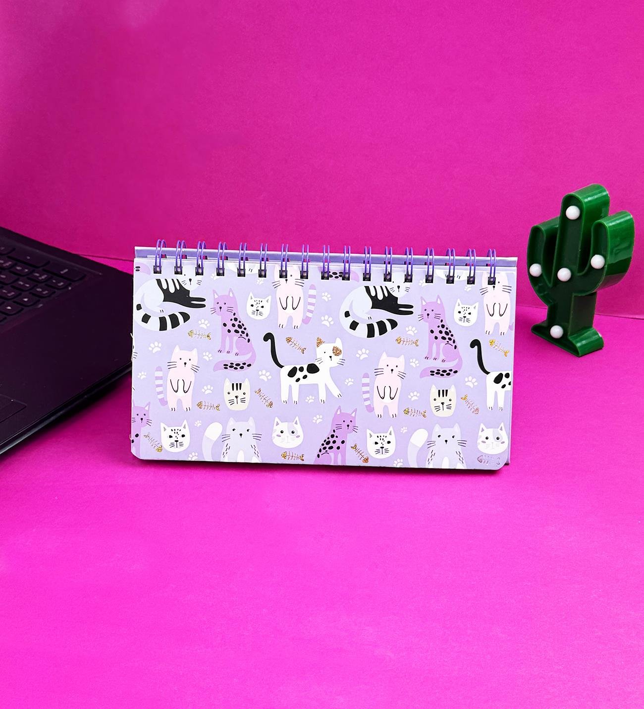 Kedi Desenli Masa Üstü Tarihsiz PlanlayıcıgiftmodaBM-1541