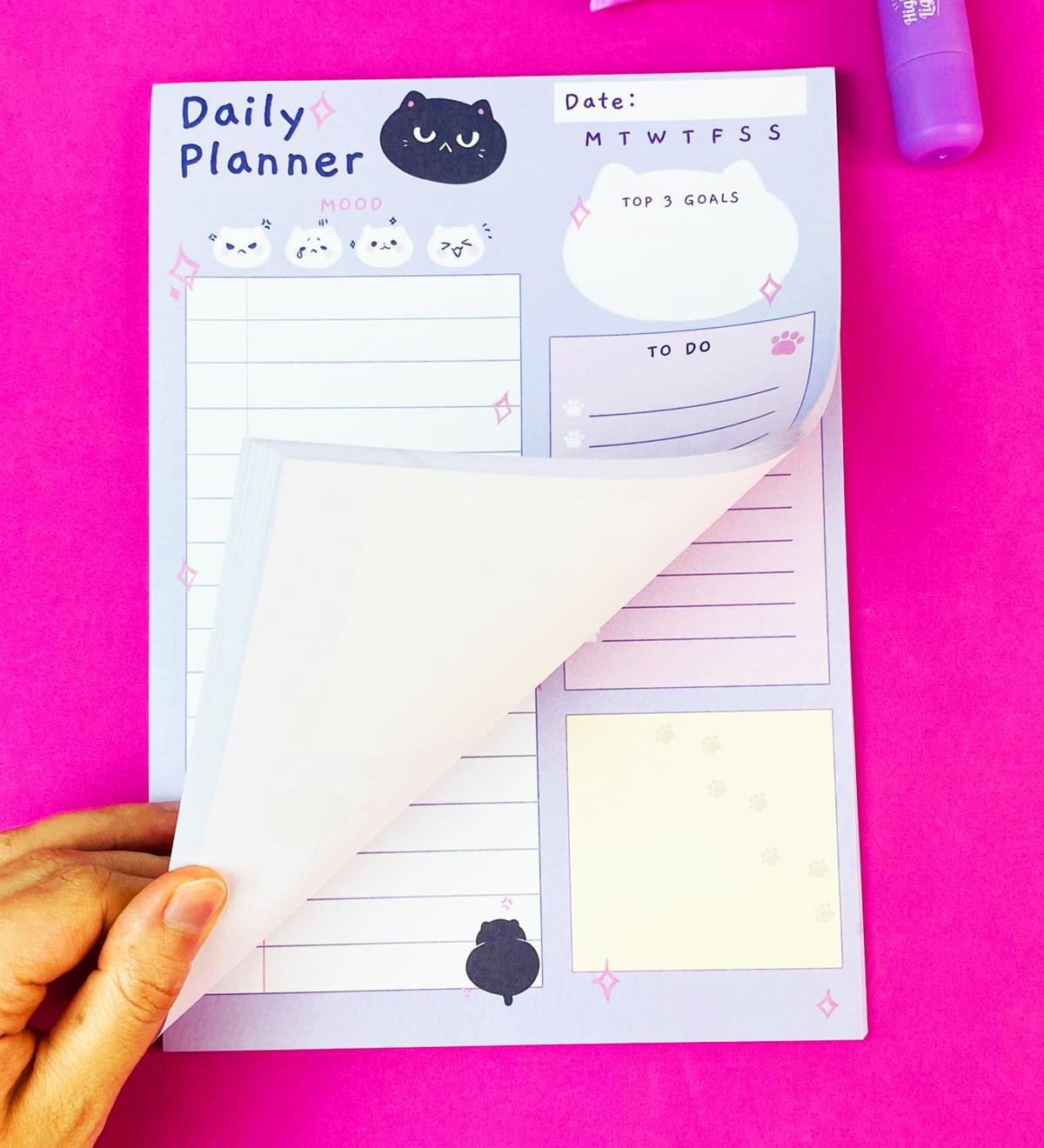 Kedi Mood Tasarımlı Klavye Önü Haftalık PlanlayıcıgiftmodaBAM-1031-4	