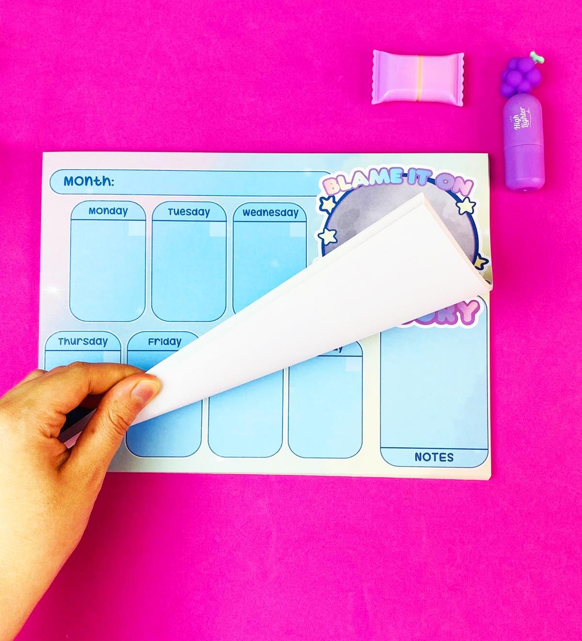 Merkür Tasarımlı Klavye Önü Haftalık PlanlayıcıgiftmodaBAM-1031-8