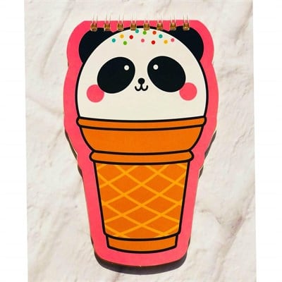 Şekilli Defter Dondurma Panda