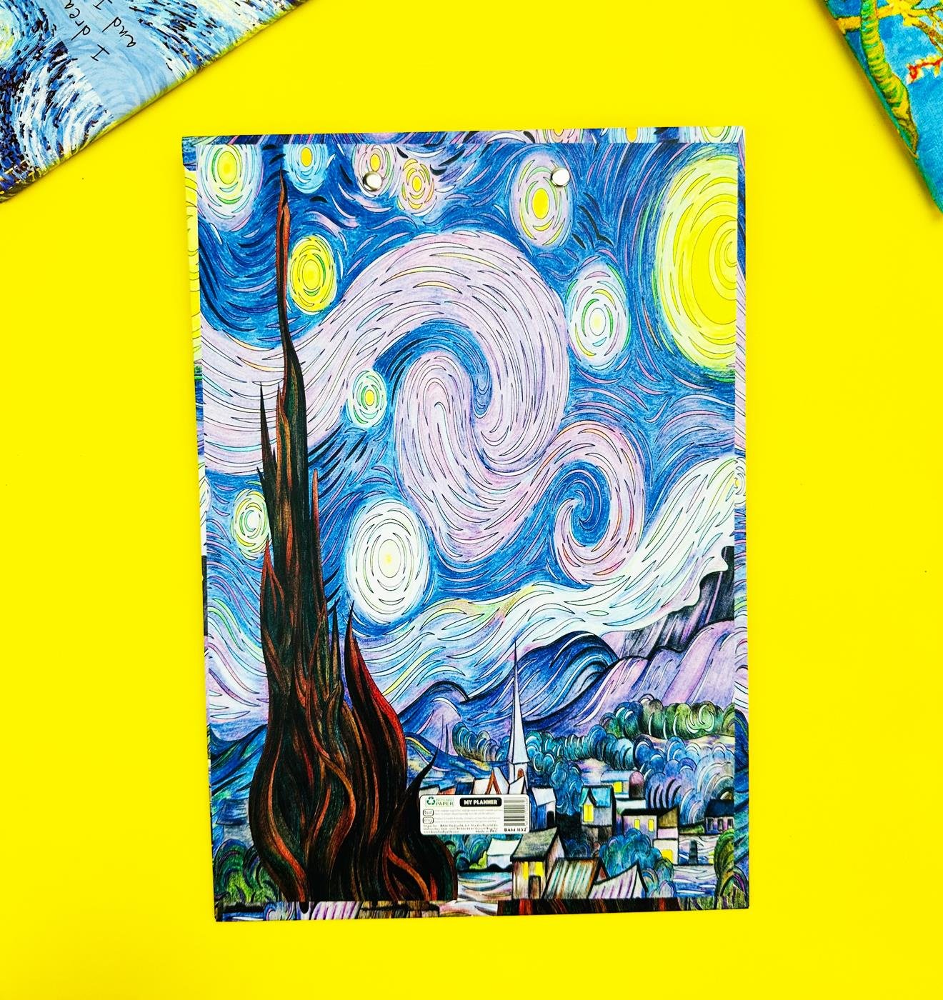 Van Gogh Yıldızlı Gece Tasarımlı SekreterlikgiftmodaBAM-1132	