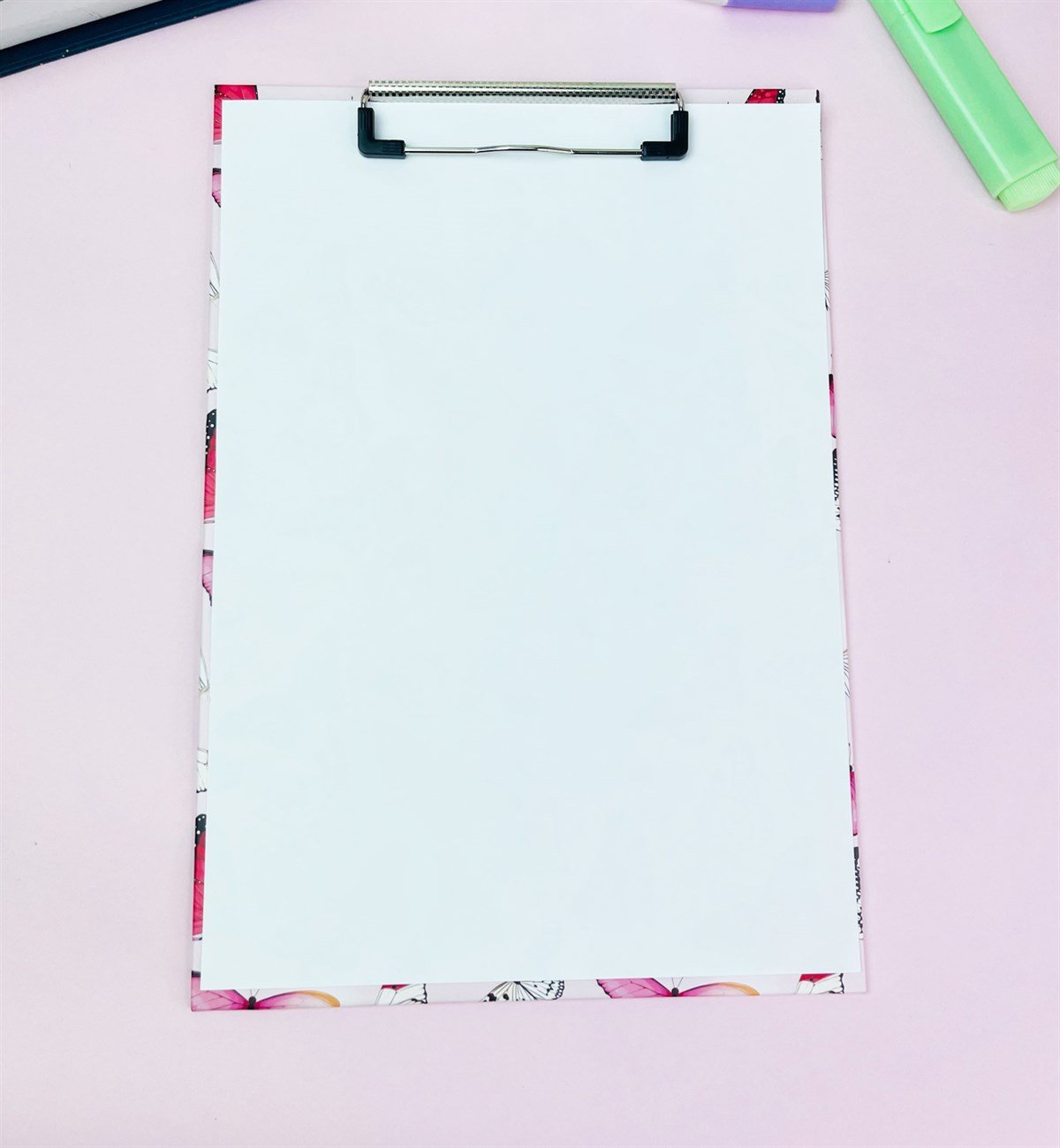 Pembe Kelebek Tasarımlı SekreterlikgiftmodaGM-SEK-71