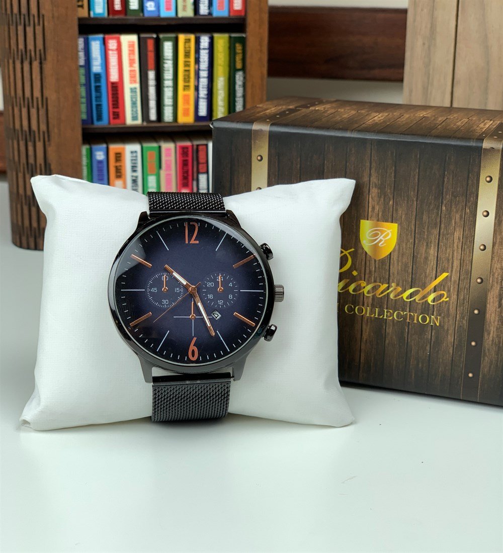 Siyah Hasır Kordon Siyah Kardranlı SaatGiftmodaSiyah-Kordon-Siyah-Kardranlı-Saat