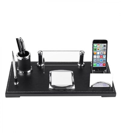 Siyah Kabartma Yazılı Vip Ofis Masa Üstü İsimliği Seti