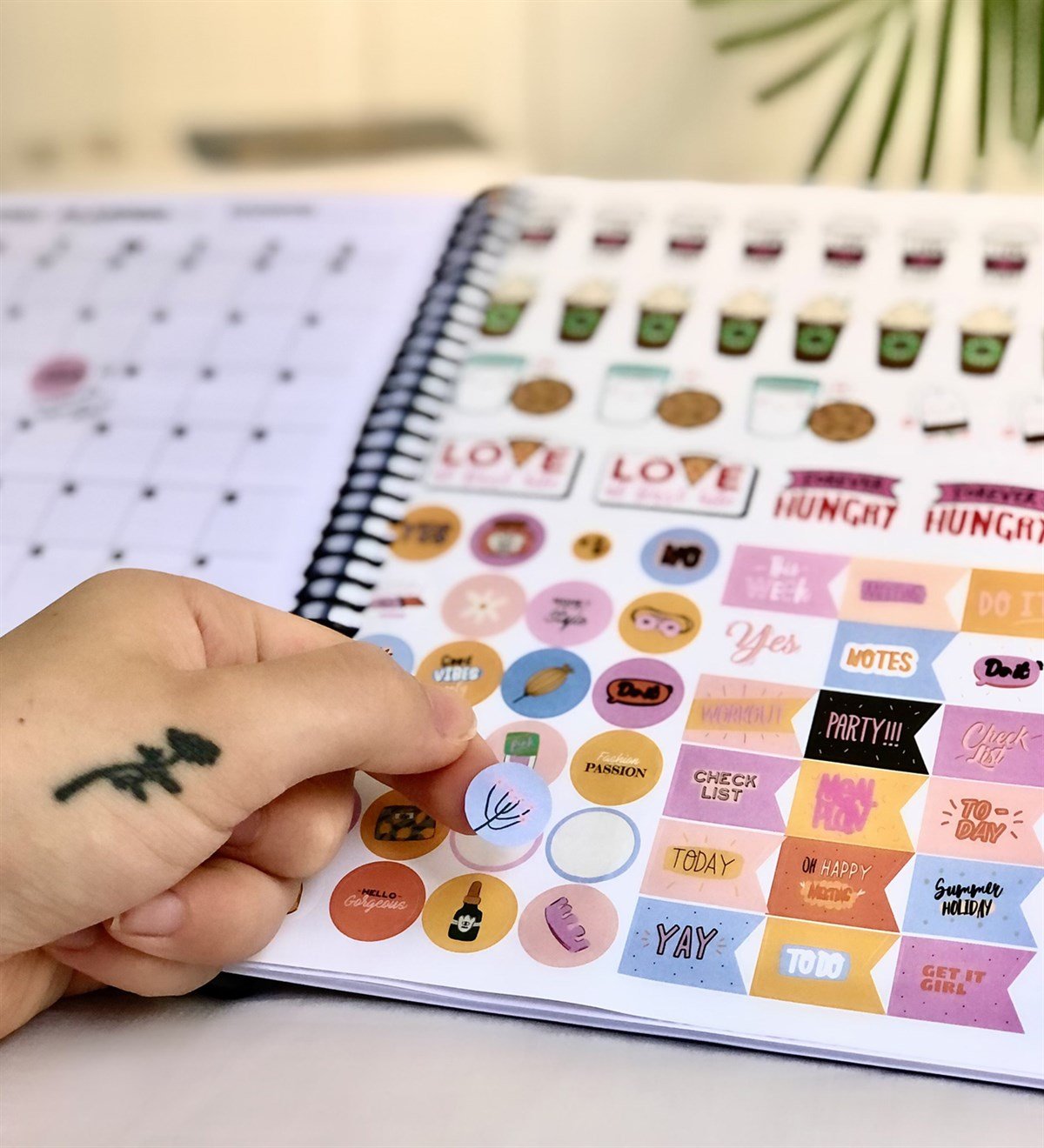 Siyah Mermer Tarihsiz Haftalık PlanlayıcıGiftmodaGmp-013