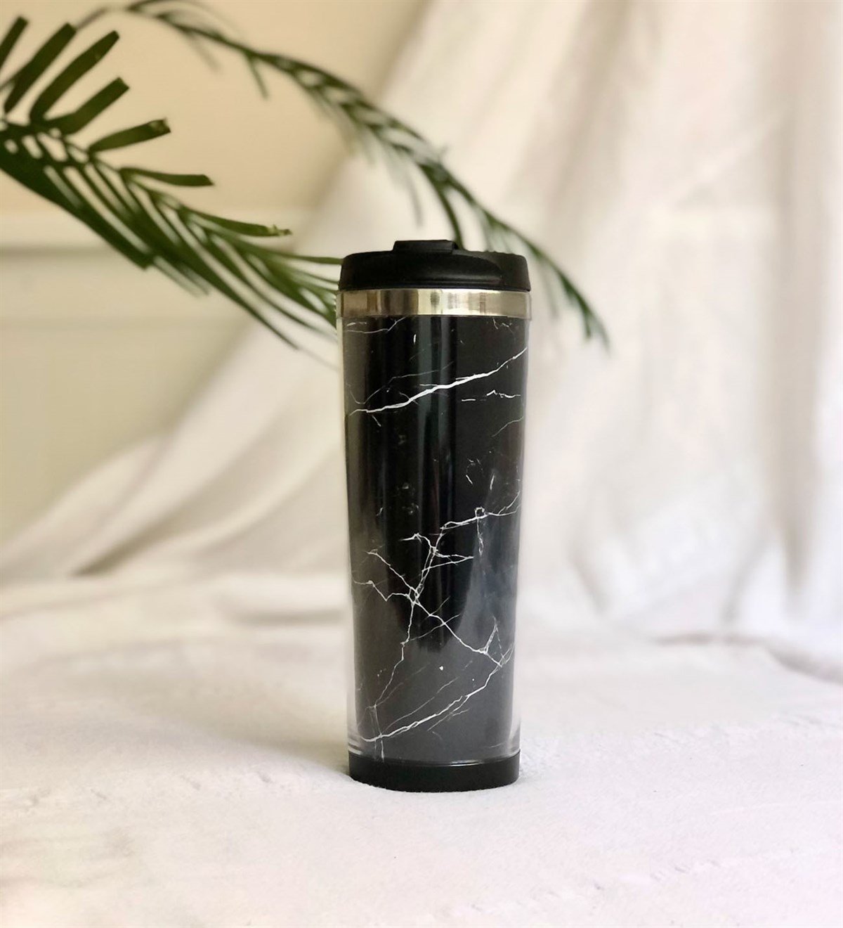 Siyah Mermer Tasarımlı Mug Bardak GiftmodaSiyah-Merme-Mug 