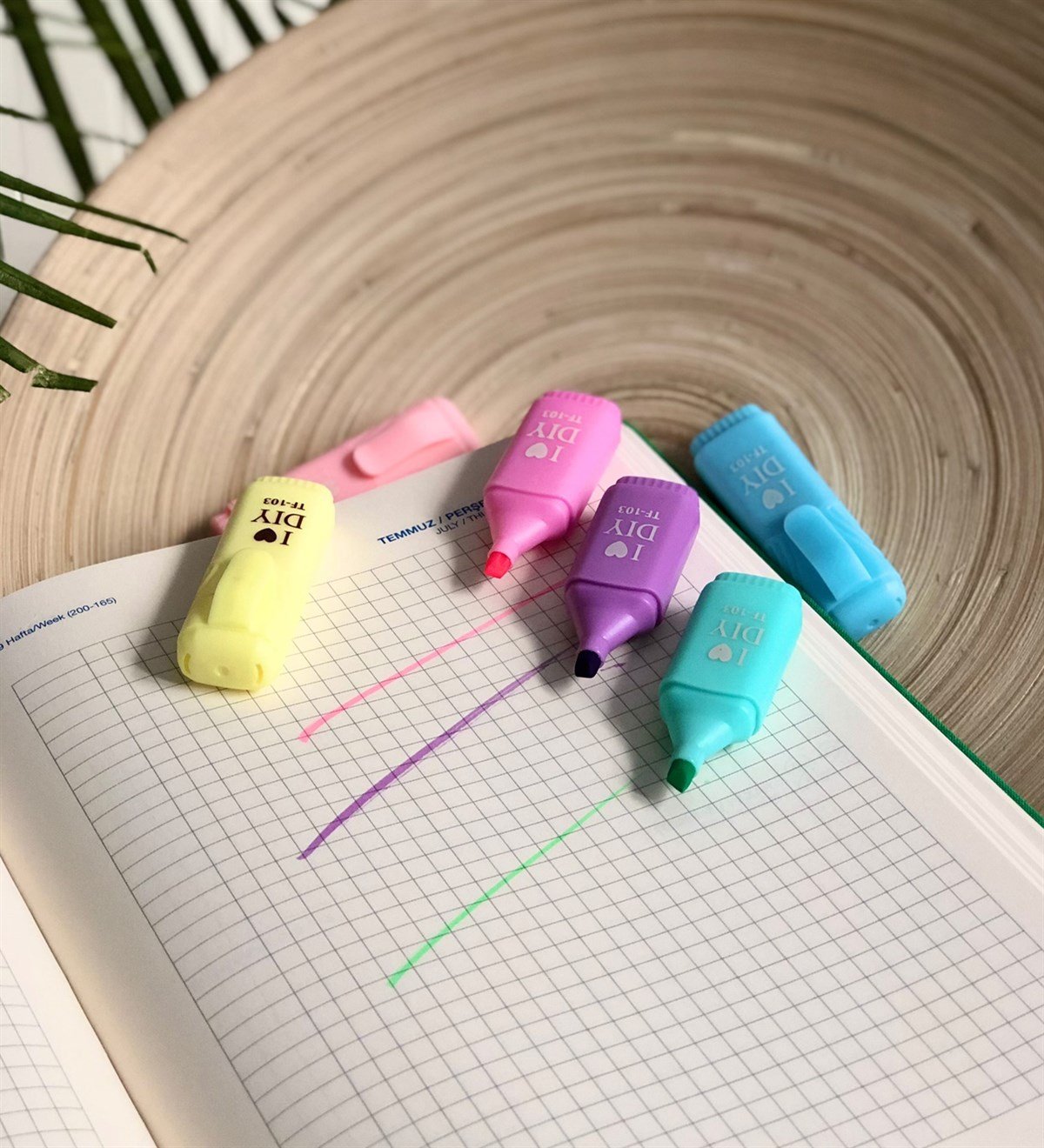 Soft Renkli 6'lı Keçeli KalemGiftmodagm-4015