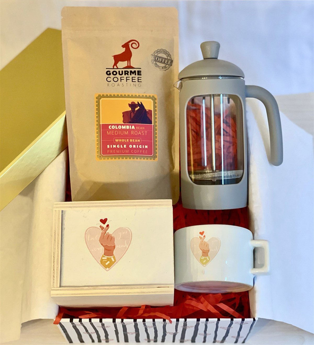 Sonsuz Sevgi French Press & Filtre Kahveli Sevgiliye Hediye SetiGiftmodaGmhs100252