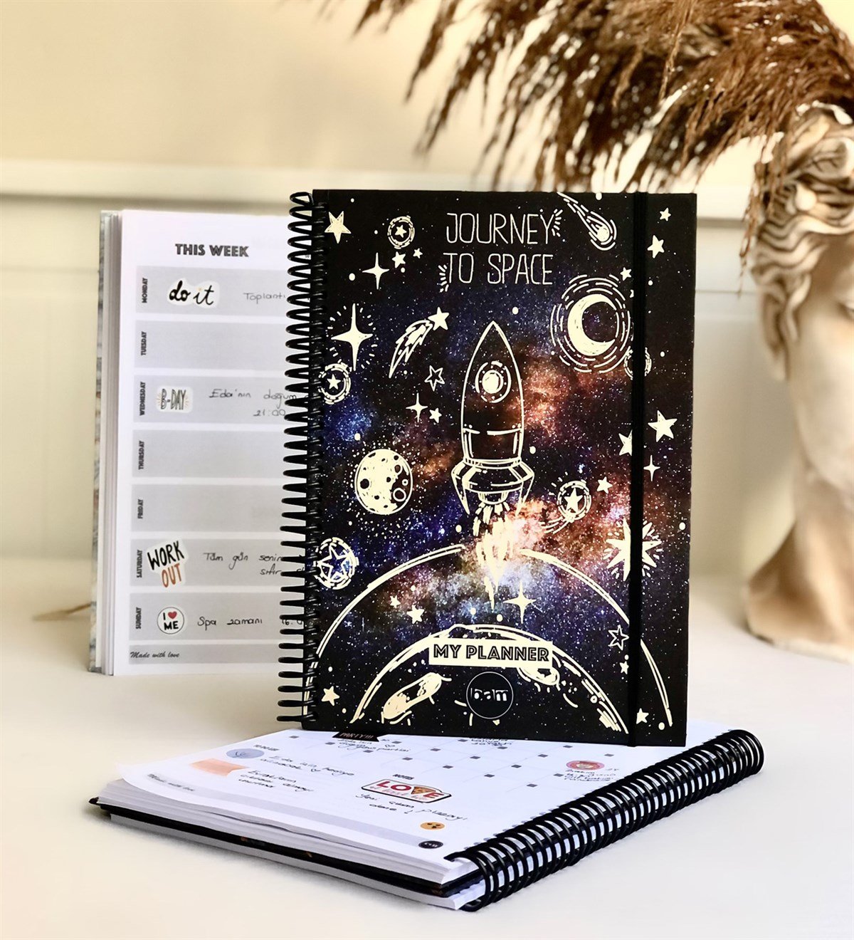 Space Roket Tarihsiz Haftalık PlanlayıcıGiftmodaGmp-006