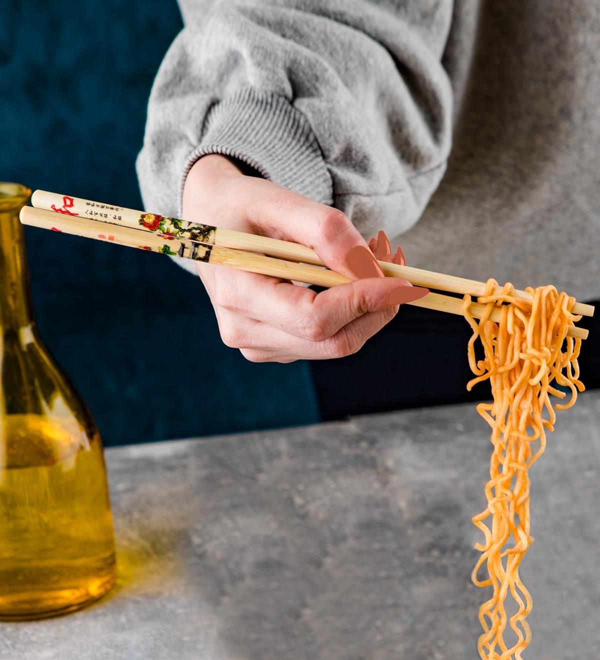 Ahşap Chopstick Ve Noodle Makarna Tabağı SetgiftmodaGmtbk000002