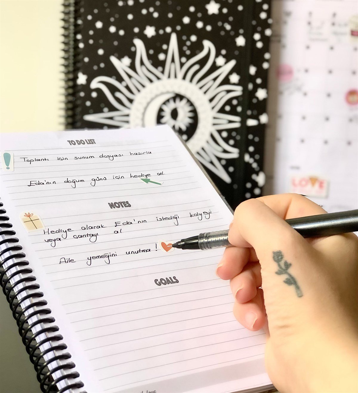 Tarot Tarihsiz Haftalık PlanlayıcıGiftmodaGmp-017