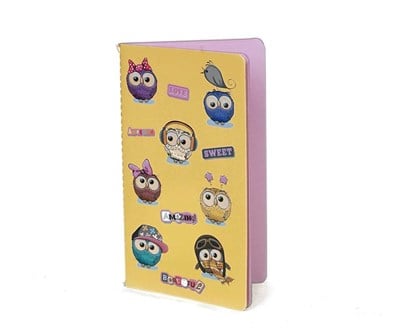 Tatlı Baykuşlar Pembe Yapraklı Defter