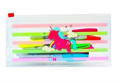 Tatlı Şeffaf Kalemlik Tatlı Unicorn