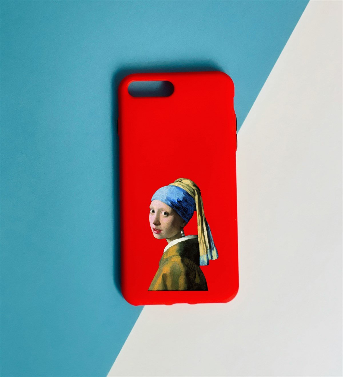 İnci Küpeli Kız Tasarımlı iPhone 8 Plus KılıfgiftmodaGmklf100058
