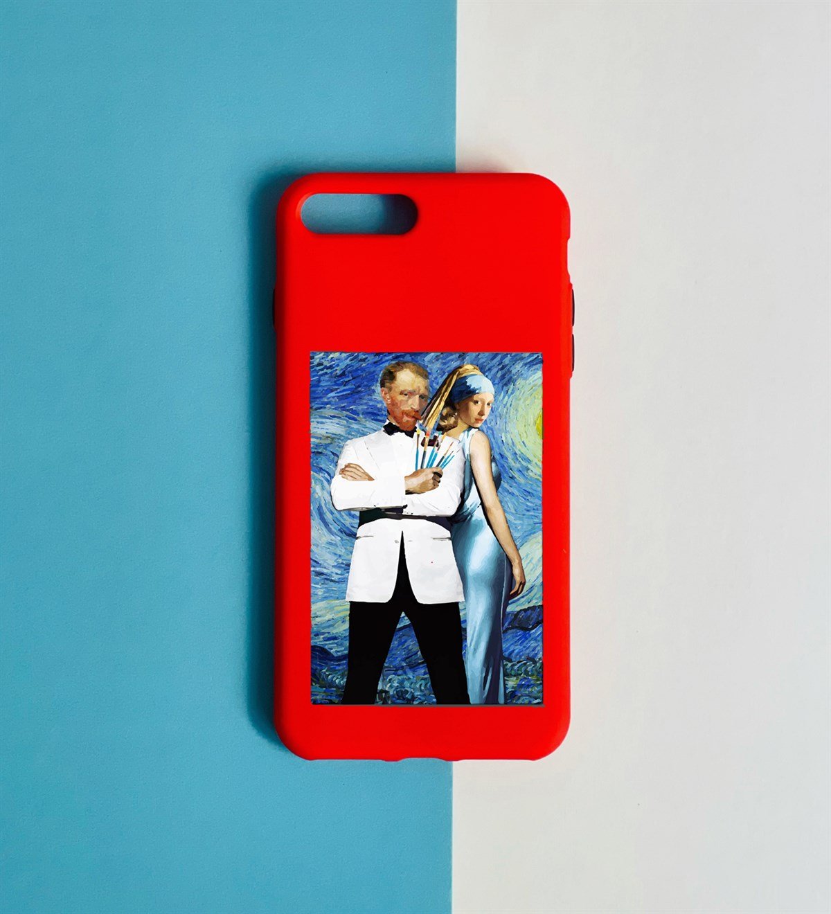 Van Gongh Tasarımlı iPhone 8 Plus KılıfgiftmodaGmklf100064