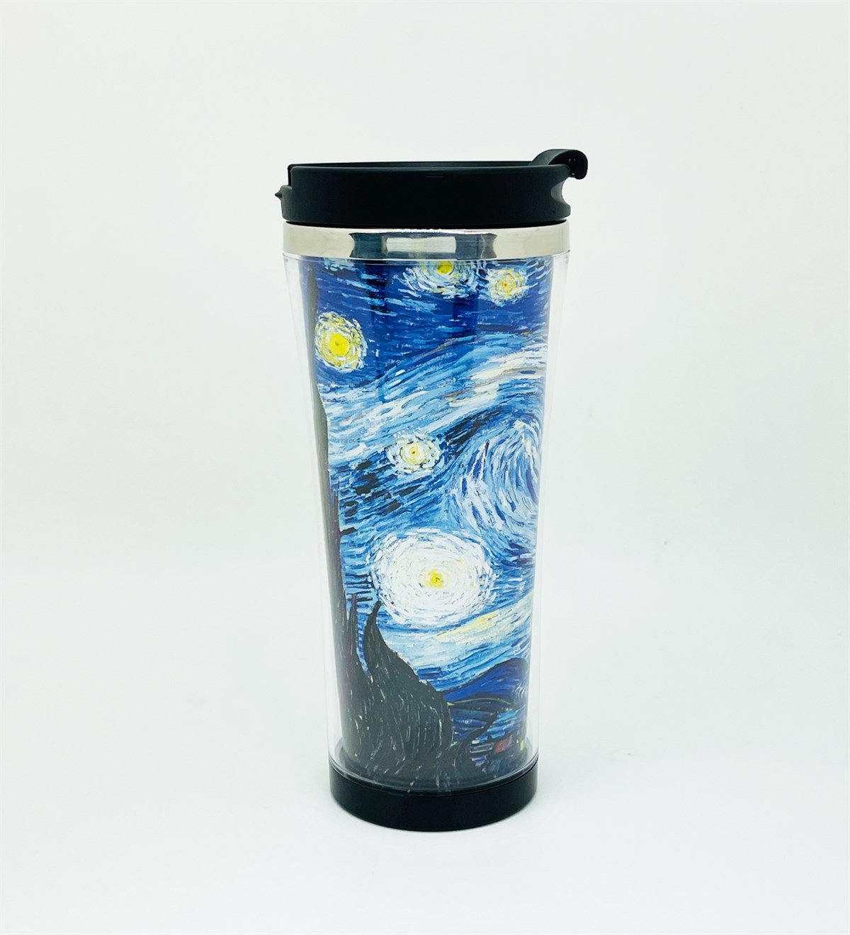 Van Gogh Yıldızlı Gece Tasarımlı 400 Ml Termos Mug Bardak giftmodaGmmg100137