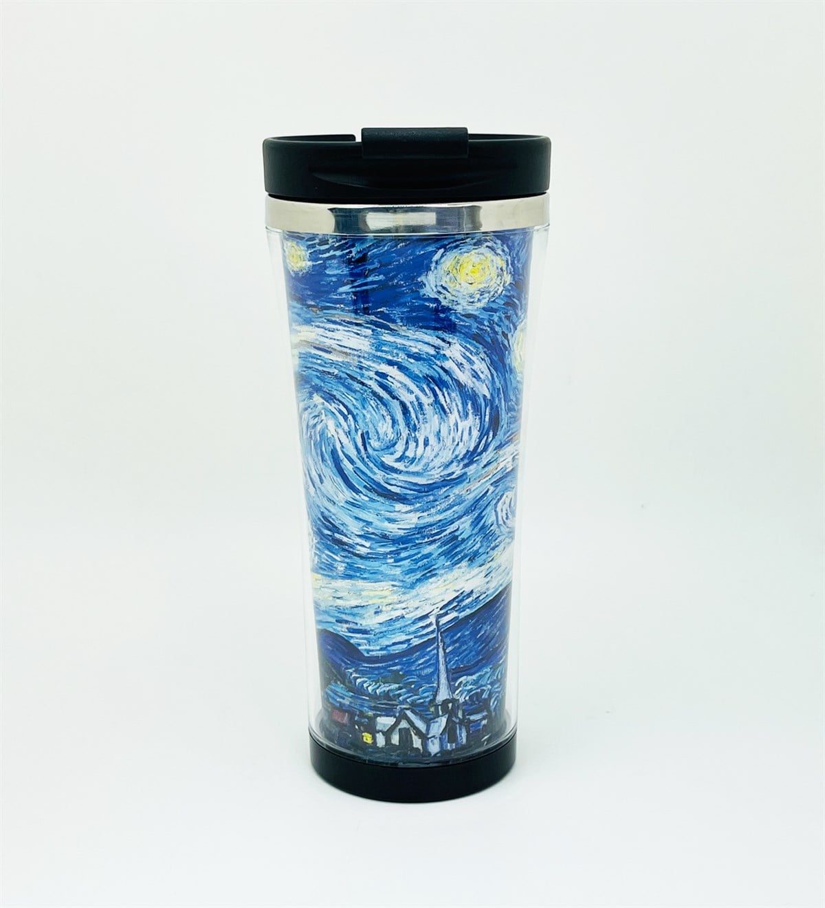 Van Gogh Yıldızlı Gece Tasarımlı 400 Ml Termos Mug Bardak giftmodaGmmg100137