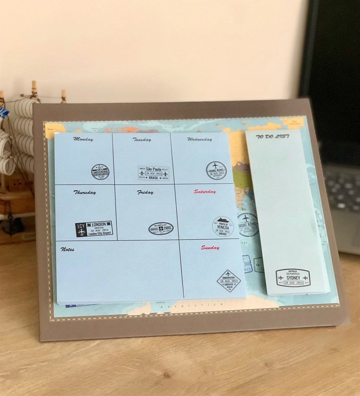 Travel Journel Tasarımlı Haftalık PlannerGiftmodaTravel-Planner