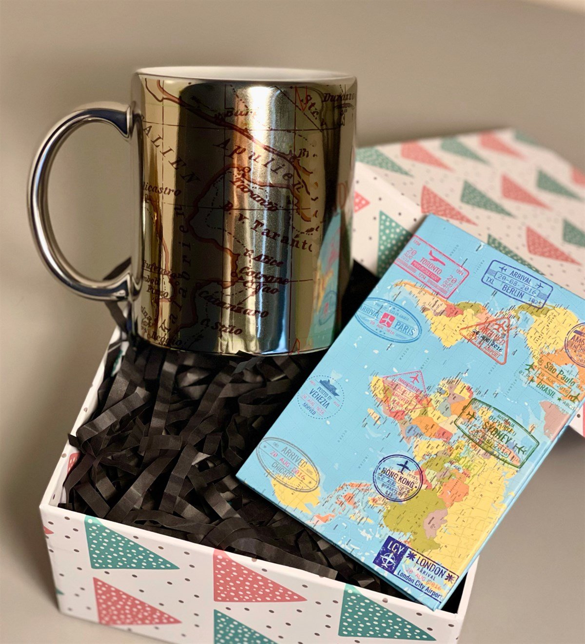 Travel Tasarımlı Gümüş Mini Hediye SetiGiftmodaGmhs100273