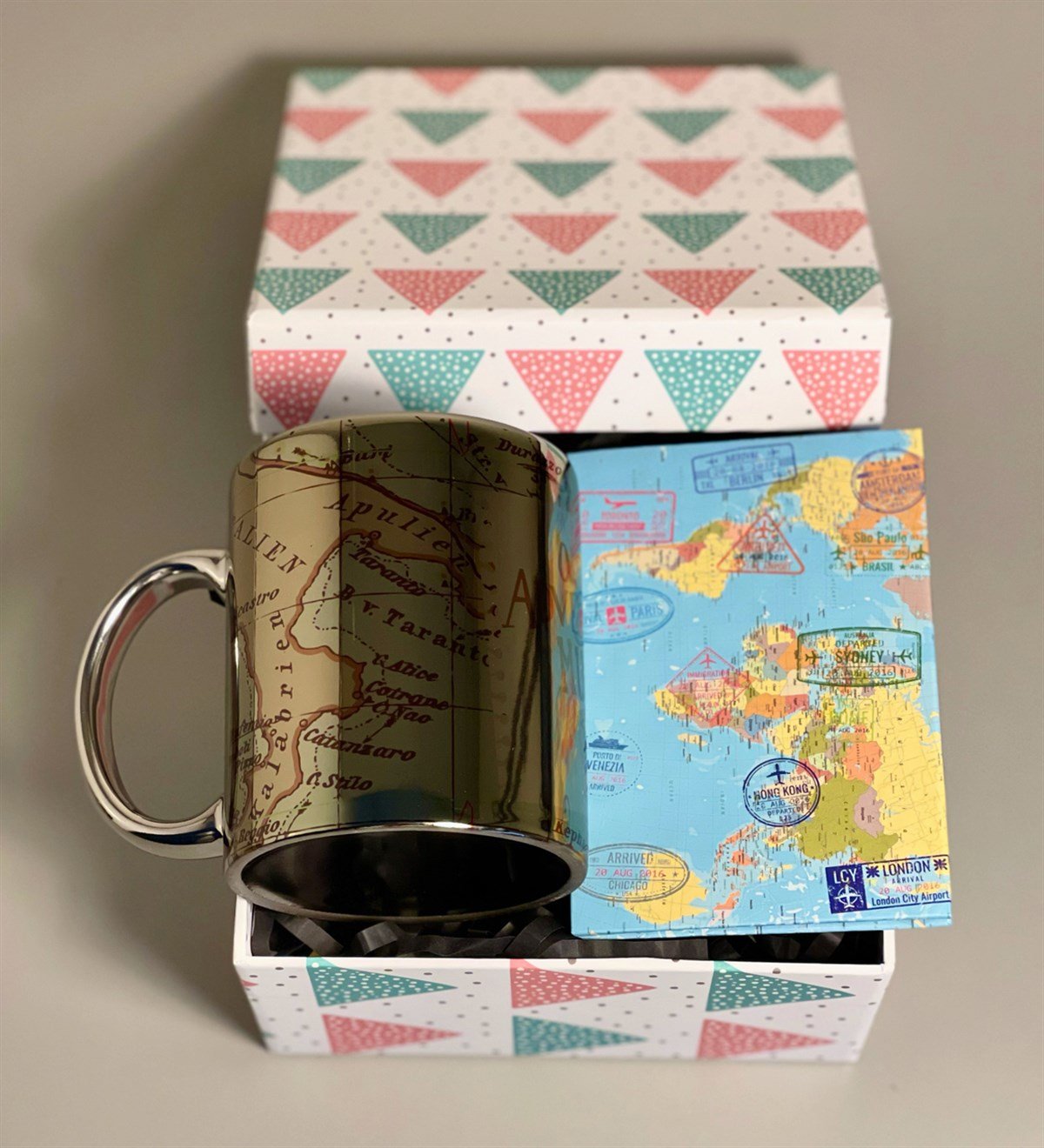 Travel Tasarımlı Gümüş Mini Hediye SetiGiftmodaGmhs100273