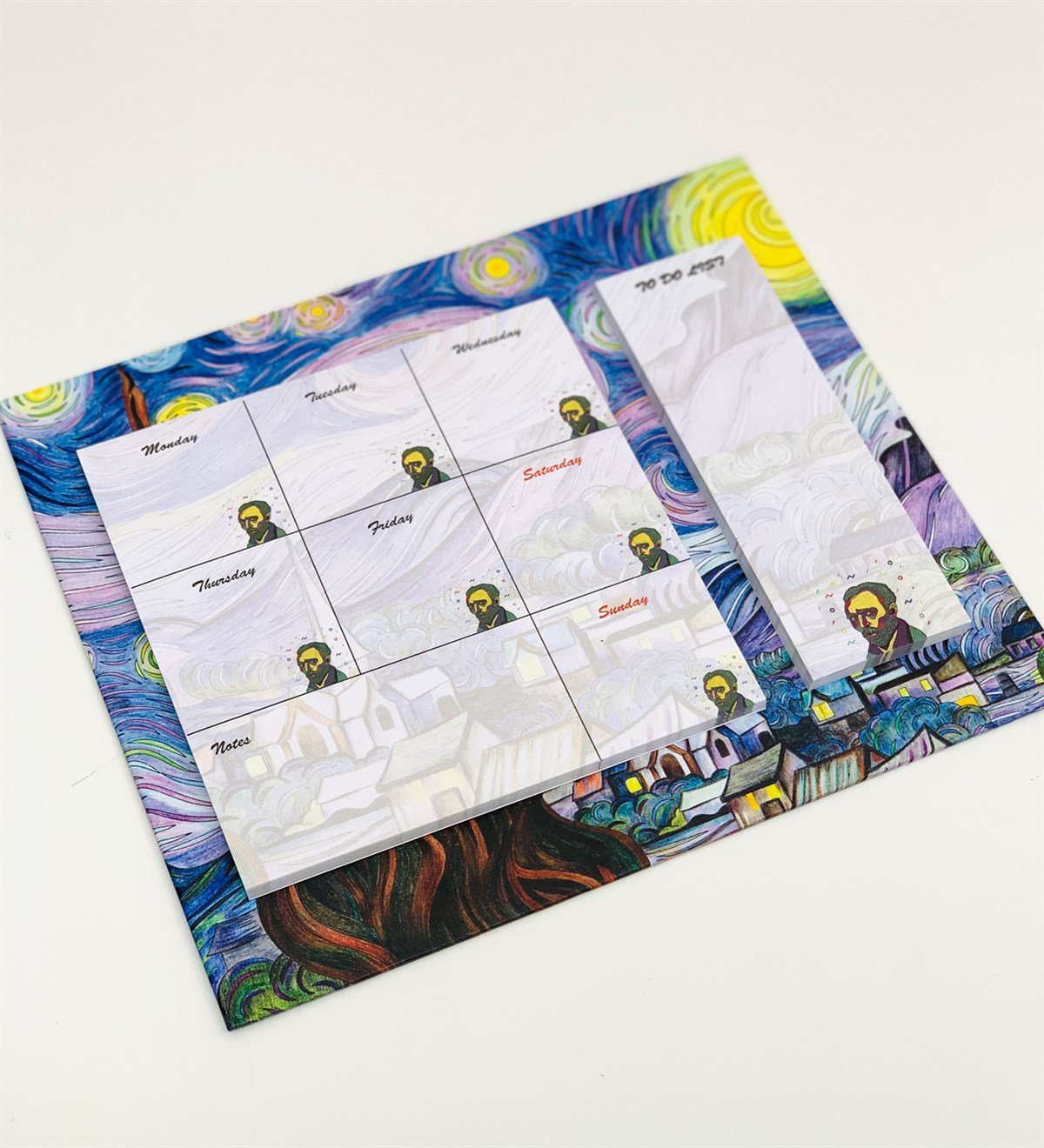 Van Gogh Yıldızlı Gece Tasarımlı Haftalık PlannerGiftmodaYıldızlı-Gece-Planner