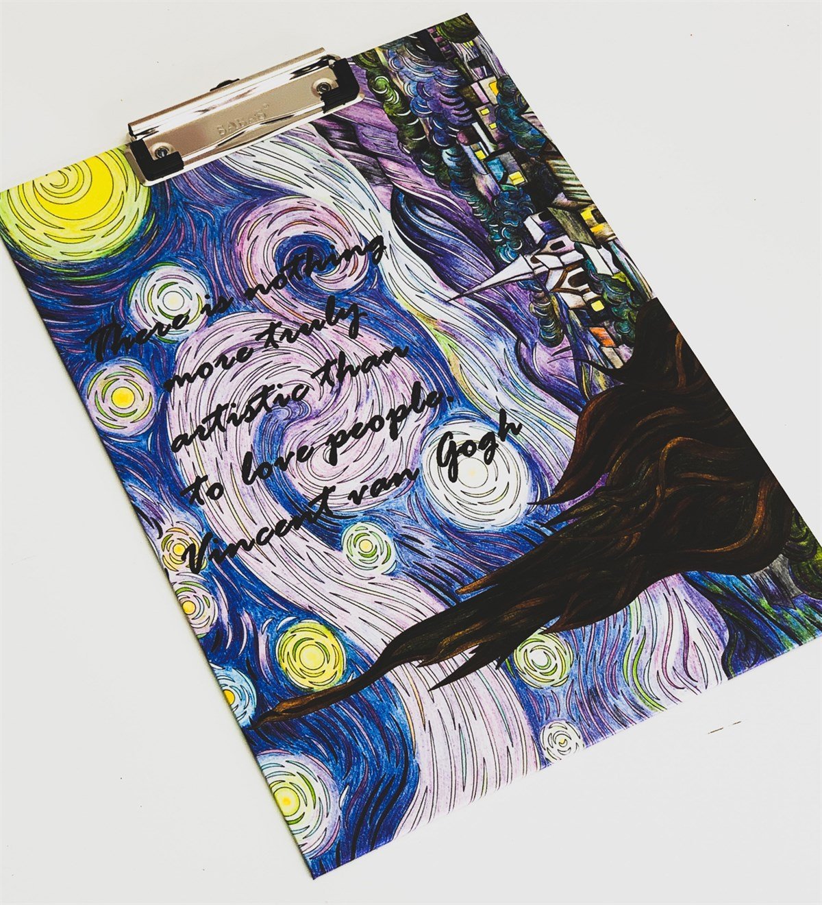 Van Gogh Yıldızlı Gece Tasarımlı SekreterlikGiftmodaYıldızlı-Gece-Sekreterlik