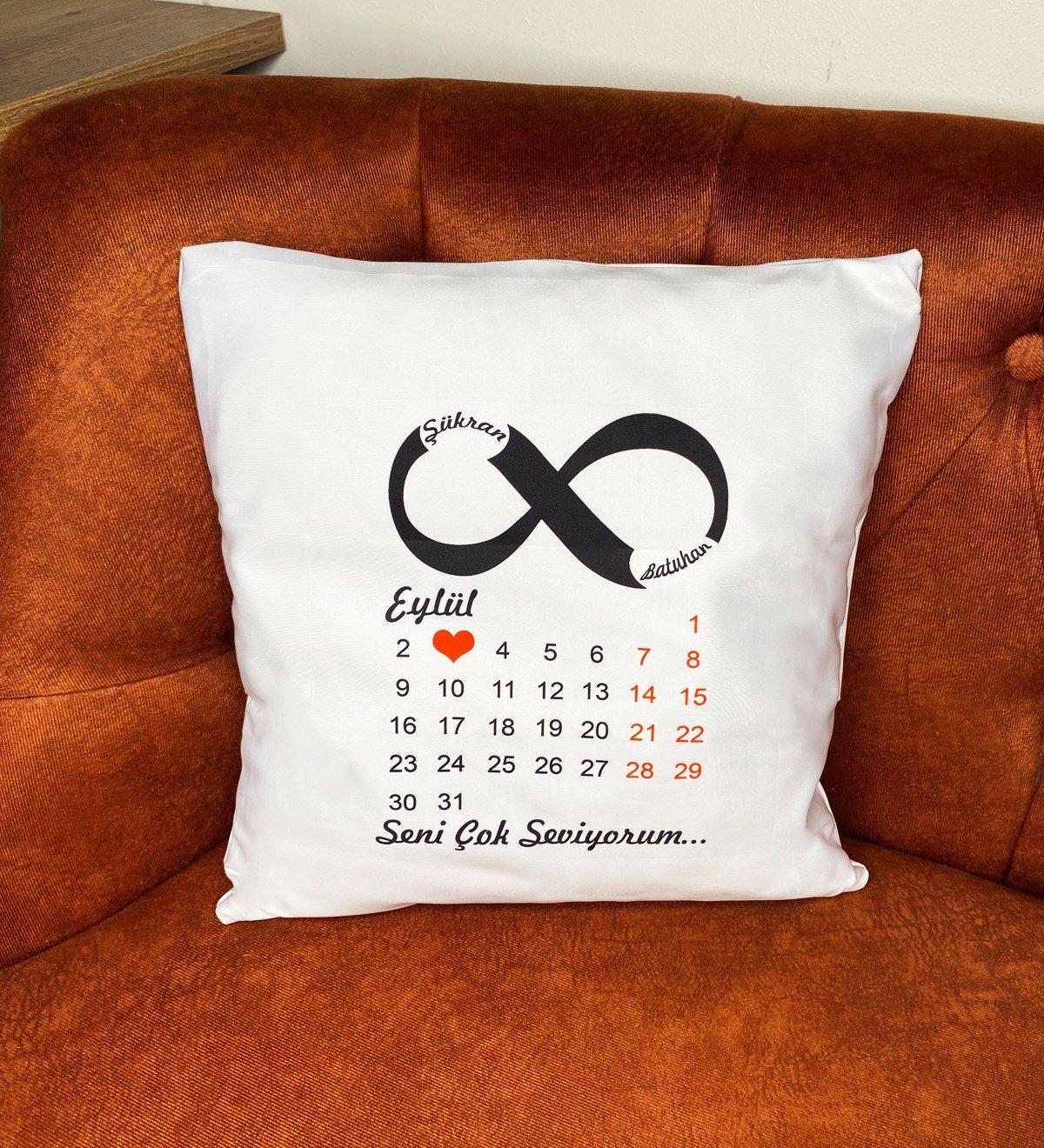 Kişiye Özel Sevgili Takvim Tasarımlı YastıkgiftmodaGmy100016