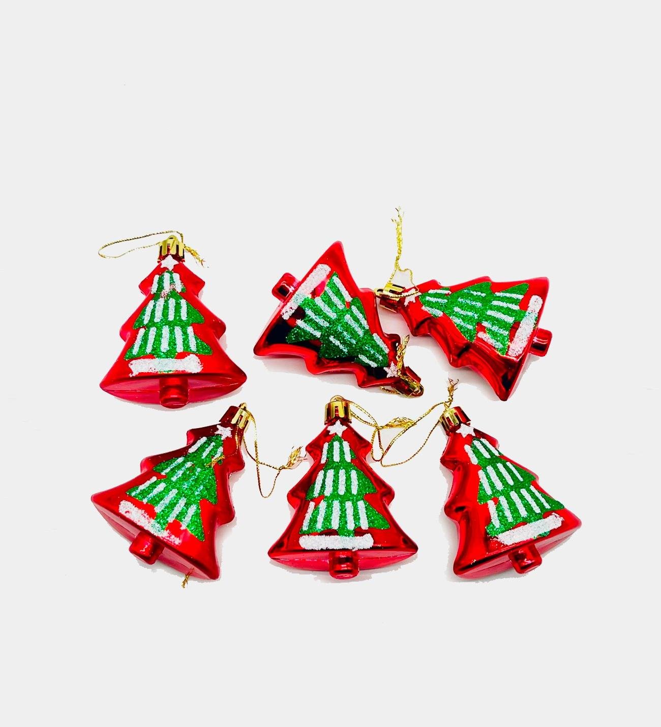 Yılbaşı Çam Ağacı Şeklinde Süs Seti – 6 AdetgiftmodaBM-1762	