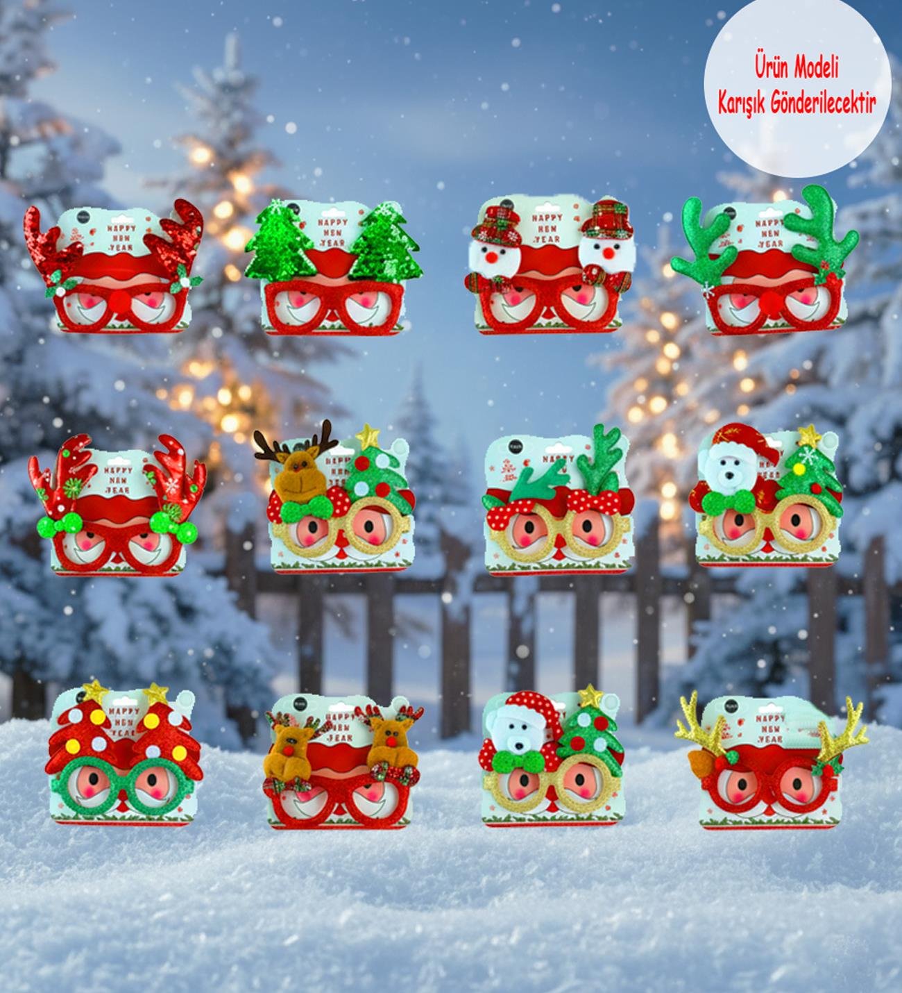 Yılbaşı Temalı Parti GözlüğügiftmodaBM-1738	