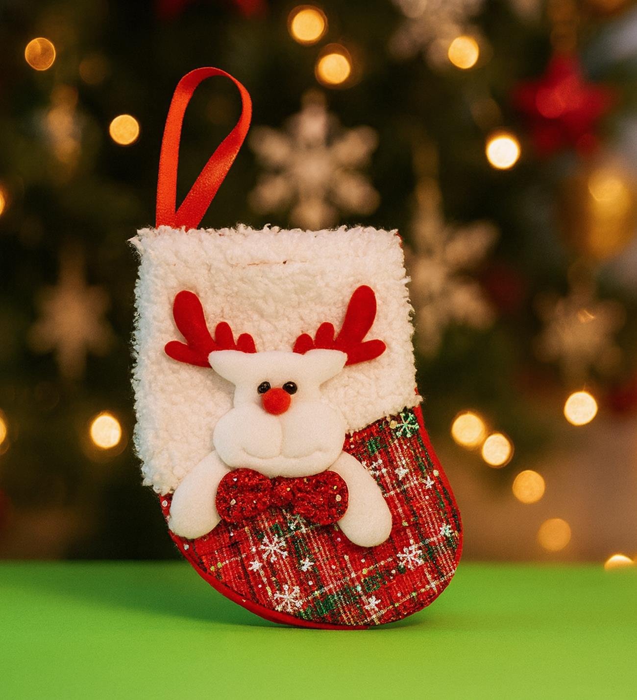 Yılbaşı Desenli Orta Boy Çorap Yılbaşı SüsügiftmodaBM-1739	