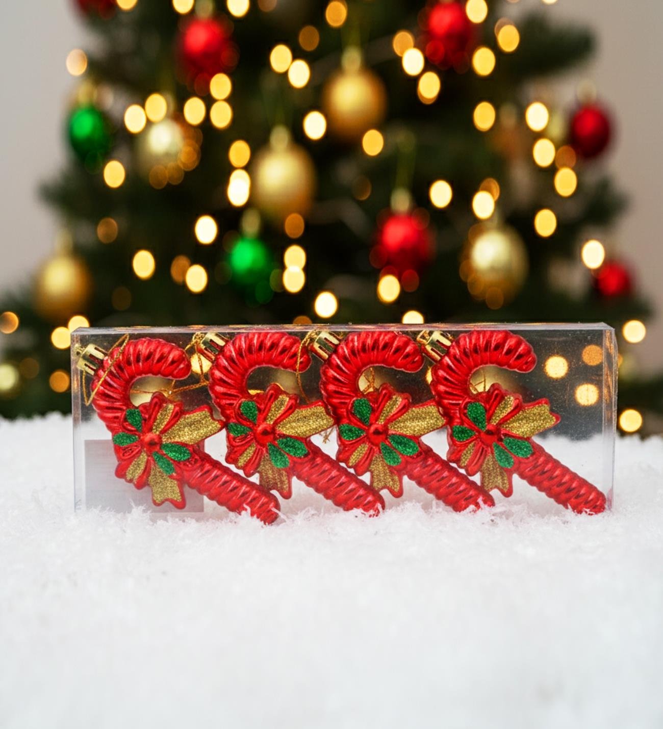 Yılbaşı Şeker Baston Şeklinde Ağaç Süsü – 4 AdetgiftmodaBM-1763	