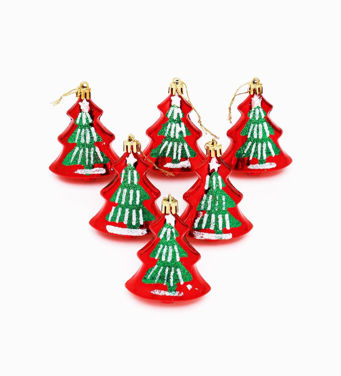 Yılbaşı Çam Ağacı Şeklinde Süs Seti – 6 AdetgiftmodaBM-1762	