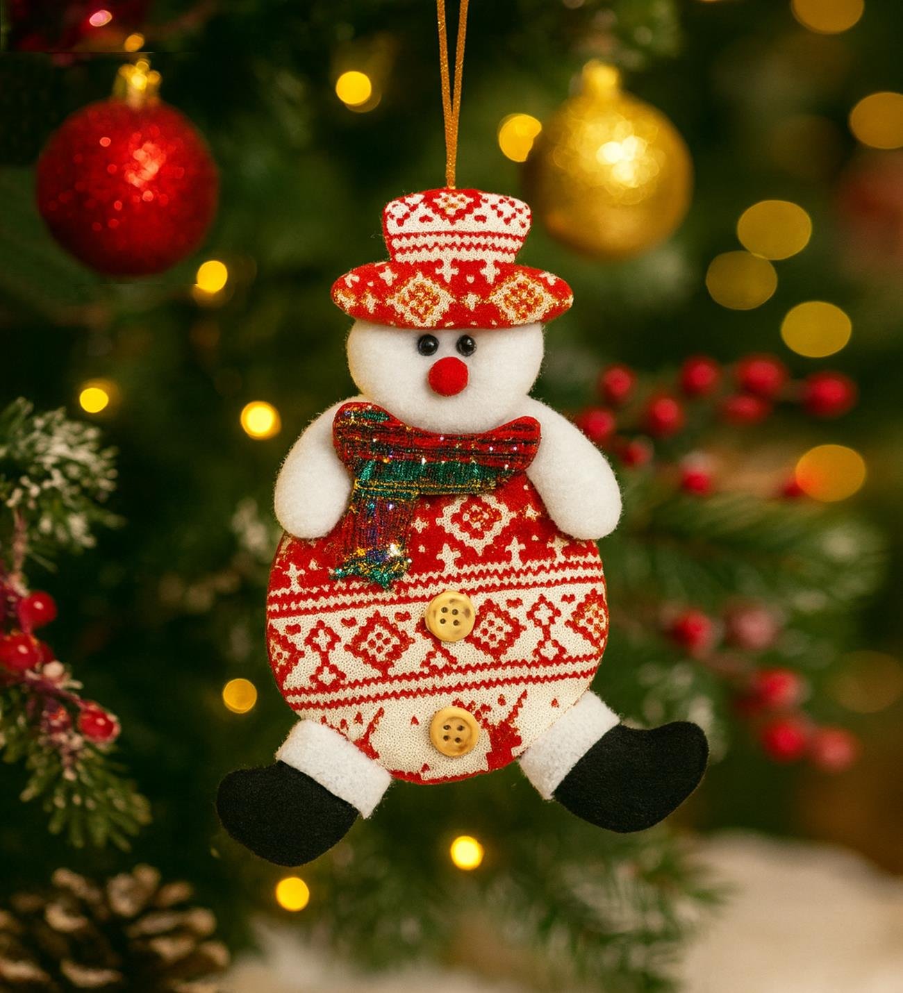 Yılbaşı Temalı Kardan Adam Ağaç SüsügiftmodaBM-1741	