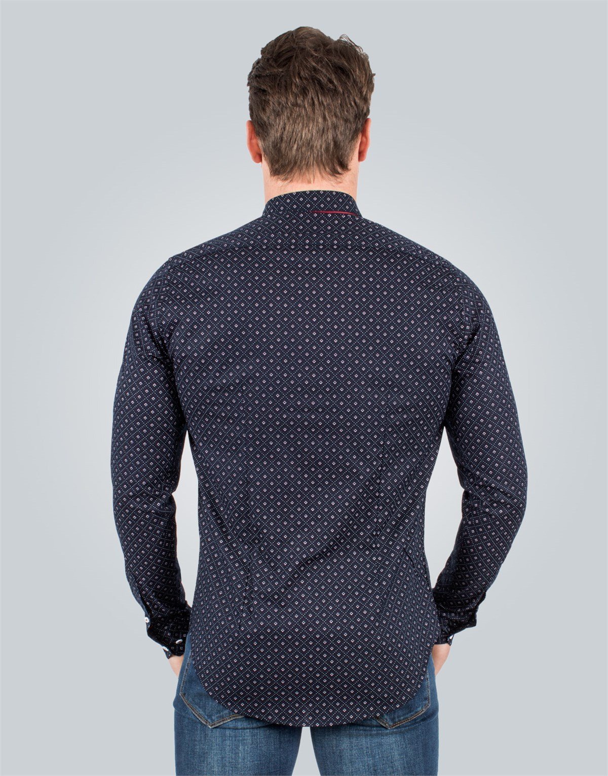 SLIM FIT LONG SLV ZARIBOR   GÖMLEK SLIM FIT PRINTED - SIMPLE