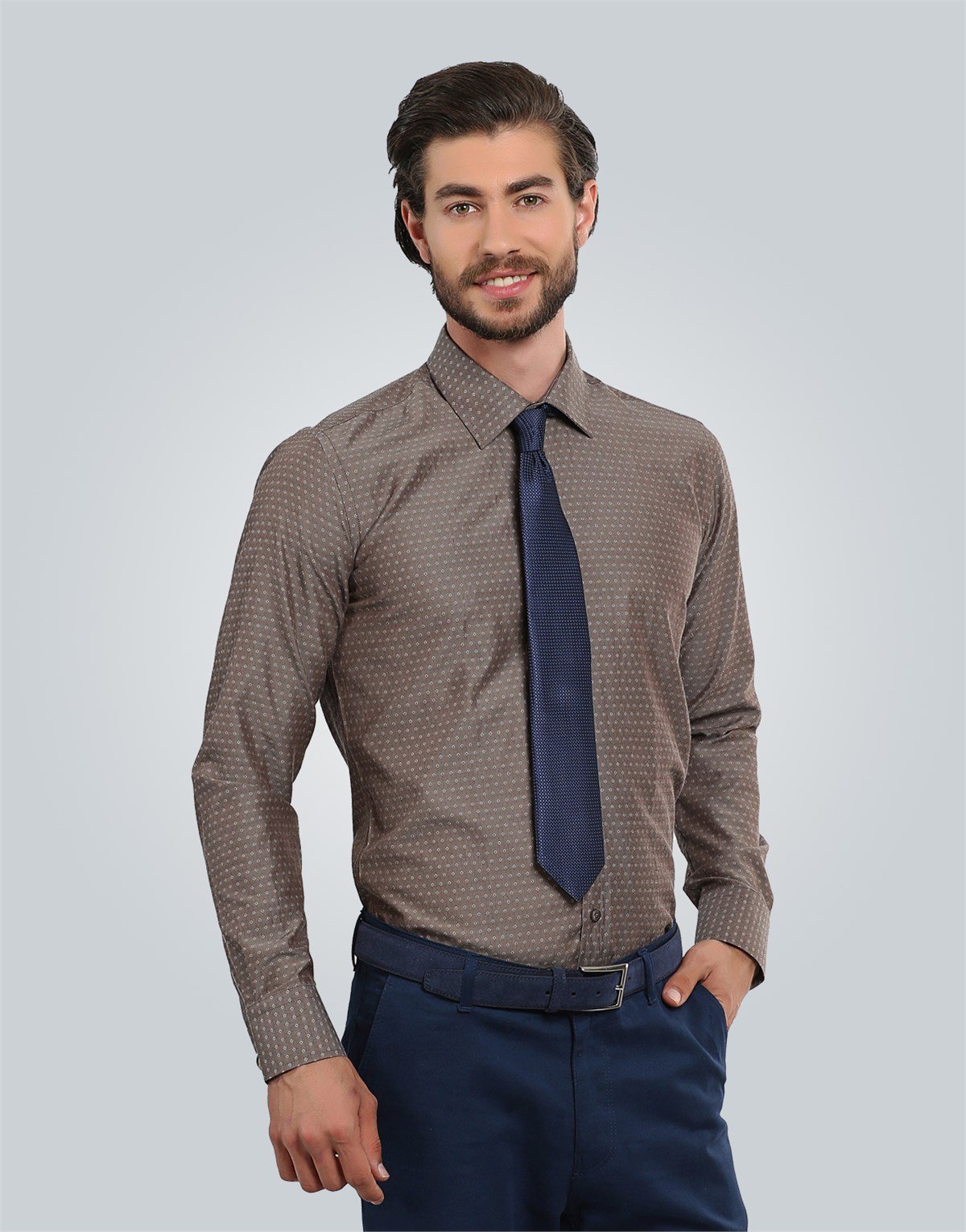 MODERN FIT LONG SLV TEXTURE 60/1   GÖMLEK SLIM FIT FORMAL - TEXTURE