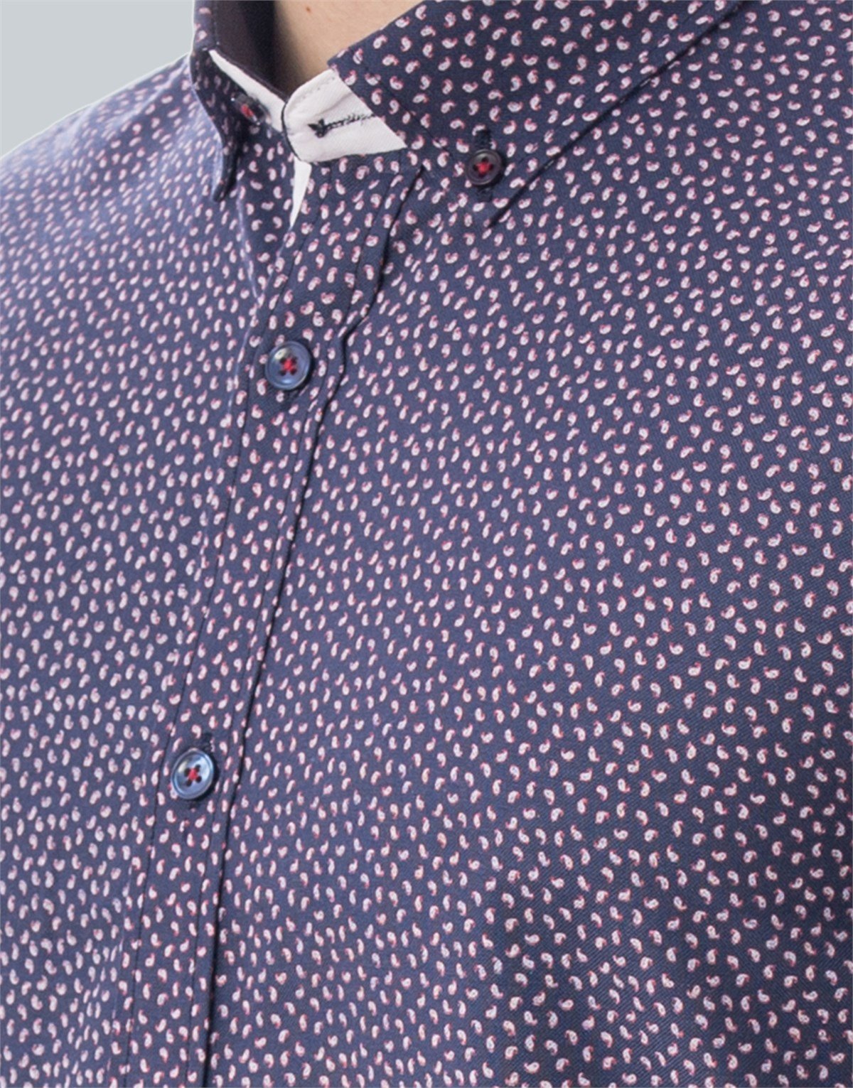 SLIM FIT LONG SLV OLD   GÖMLEK SLIM FIT PRINTED - SIMPLE
