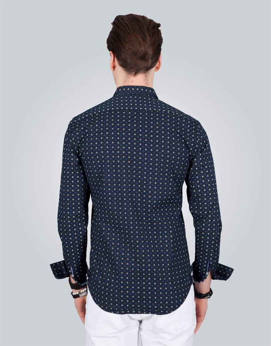 SLIM FIT LONG SLV ZOHAR   GÖMLEK SLIM FIT PRINTED - SIMPLE