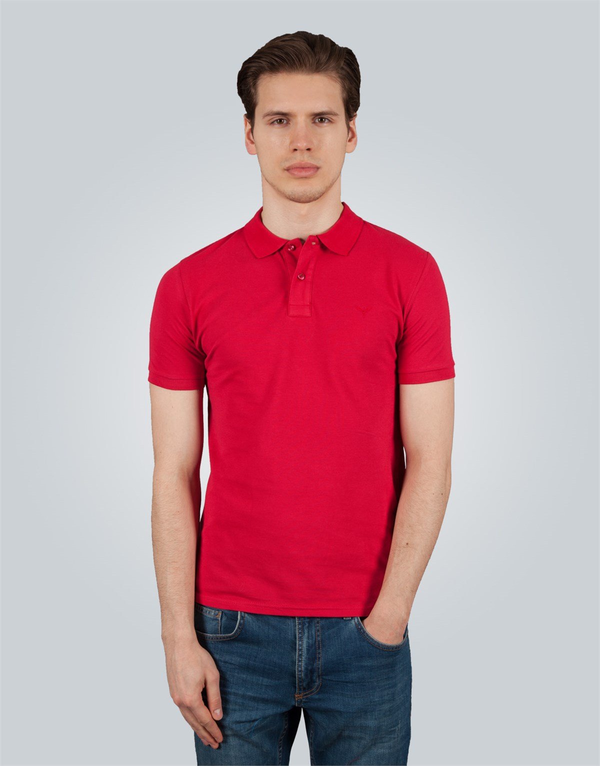 PLAIN PIQUE T-SHIRT SLIM FIT T-SHIRT