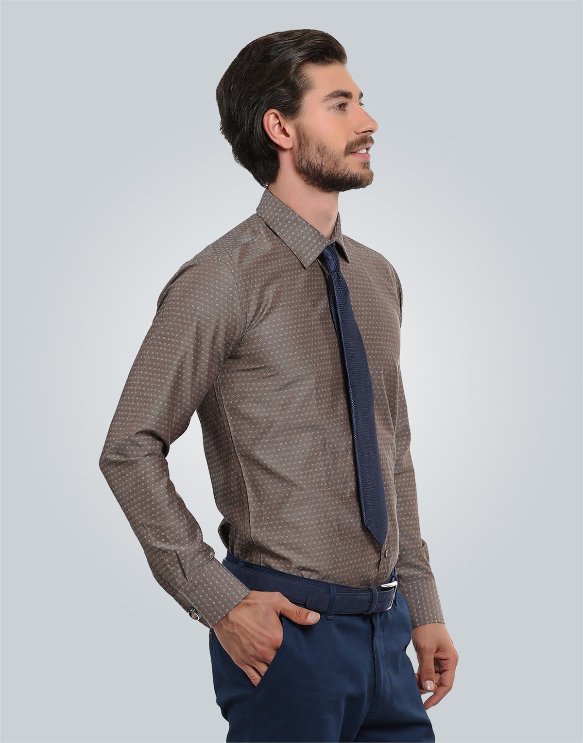 MODERN FIT LONG SLV TEXTURE 60/1   GÖMLEK SLIM FIT FORMAL - TEXTURE