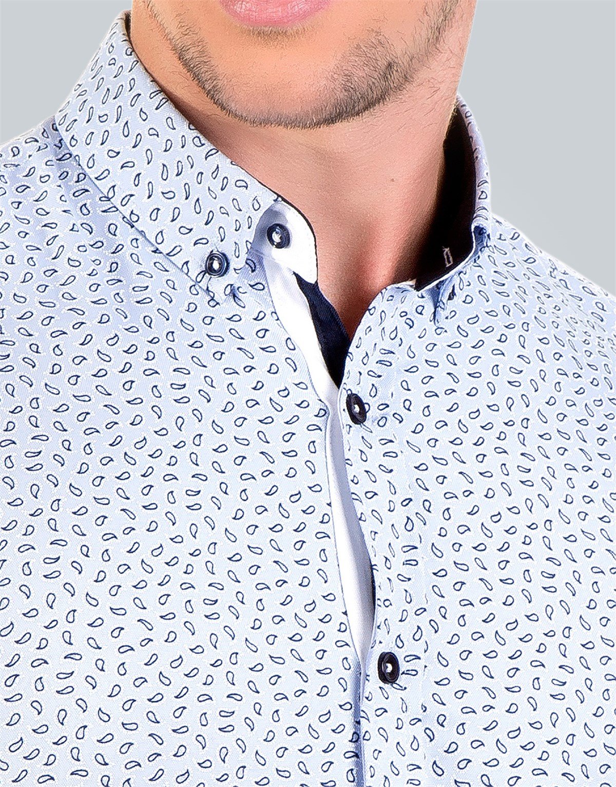 SLIM FIT LONG SLV OLD   GÖMLEK SLIM FIT PRINTED - SIMPLE