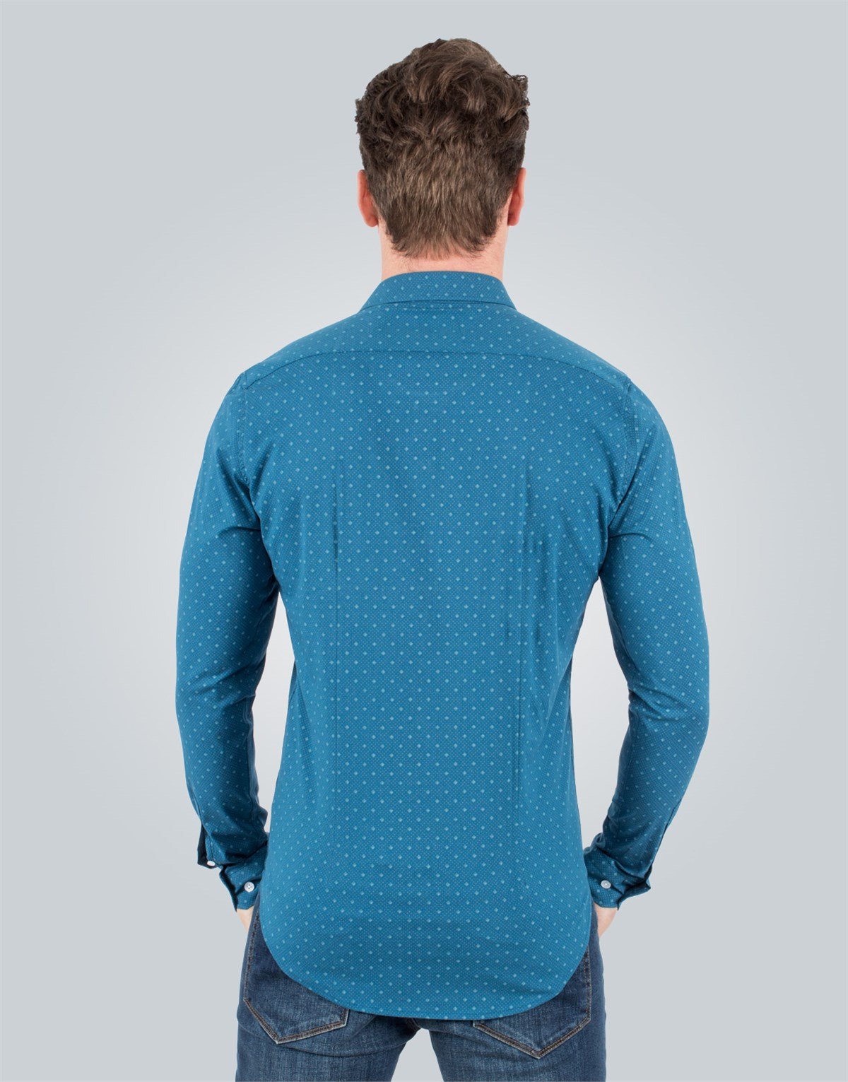 SLIM FIT LONG SLV ZARIBOR   GÖMLEK SLIM FIT PRINTED - SIMPLE